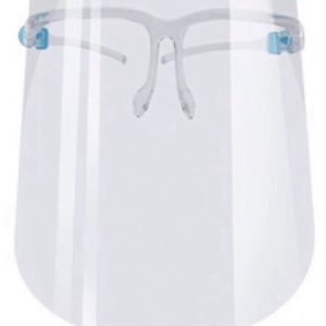 Face shield with glasses